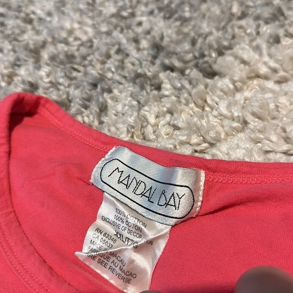 Vintage Mandal Bay Pink 3D cut out beaded Valentine’s Day heart Tee - Picture 6 of 10